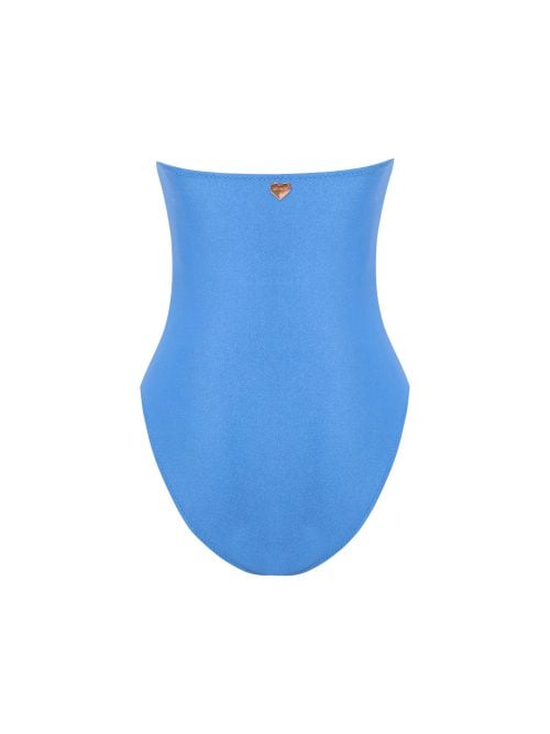 Lovekini Larisa Blue Swimsuit With Handmade Macrame And Seashell Details